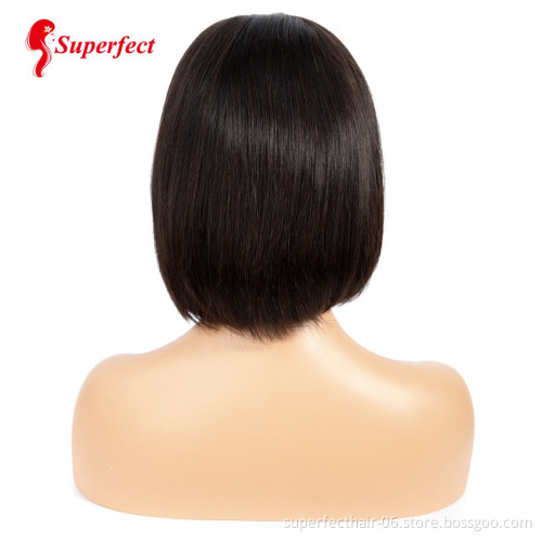 Factory Price Cuticle Aligned Short Bob Wigs For Black Women Lace Front Human Hair Wig